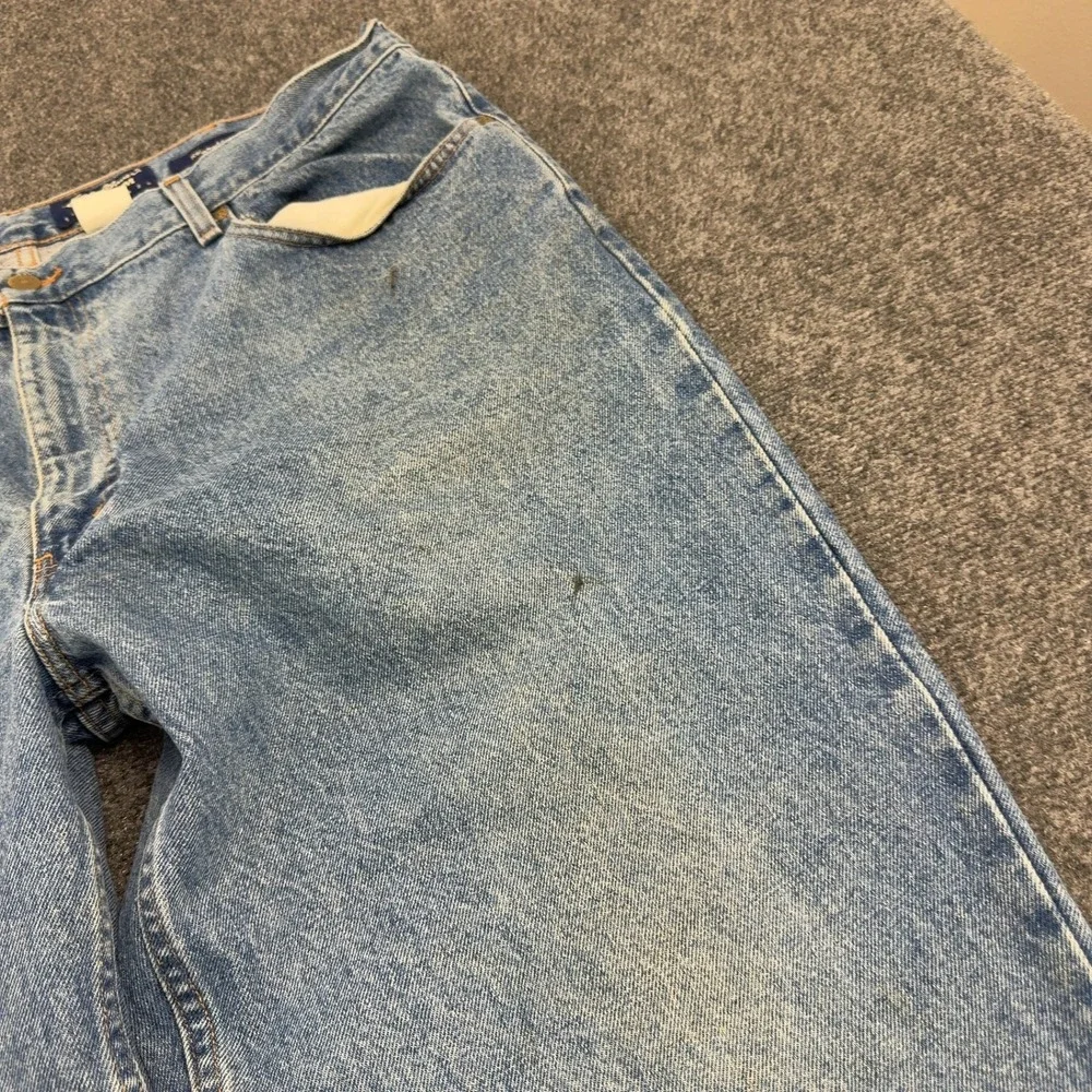 Eddie Bauer Jeans Mens 42x32 Blue Cotton Relaxed Fit Denim Outdoor Casual Style
